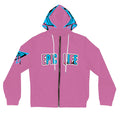 Epic Life Pink Full-Zip Hoodie — Women's Graphic Zip-Up Hooded Jacket