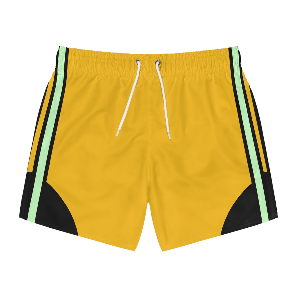 Dark Yellow EPIC VOLRE  LIFE  Swim Trunks