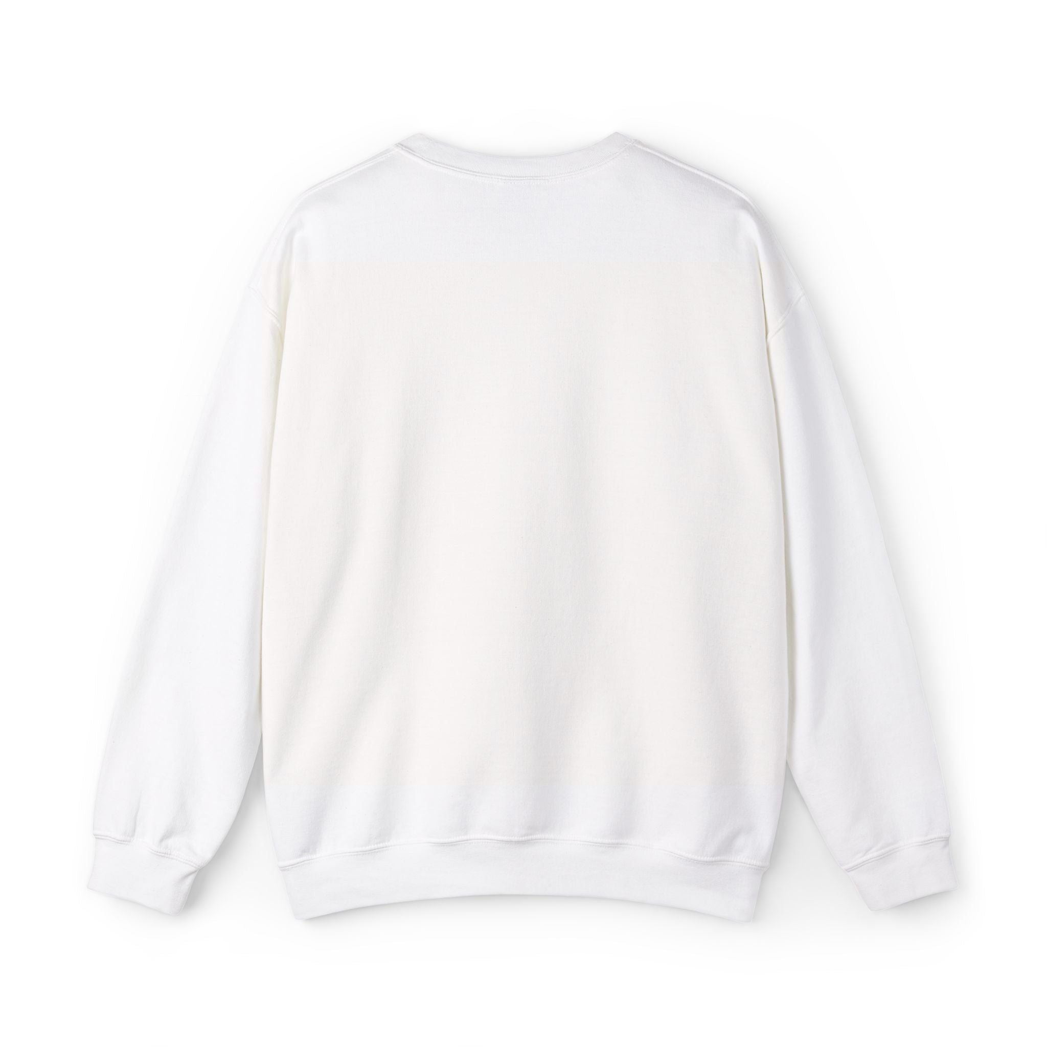 White Crewneck Sweatshirt with Subtle Script Logo — Minimalist Casual Pullover