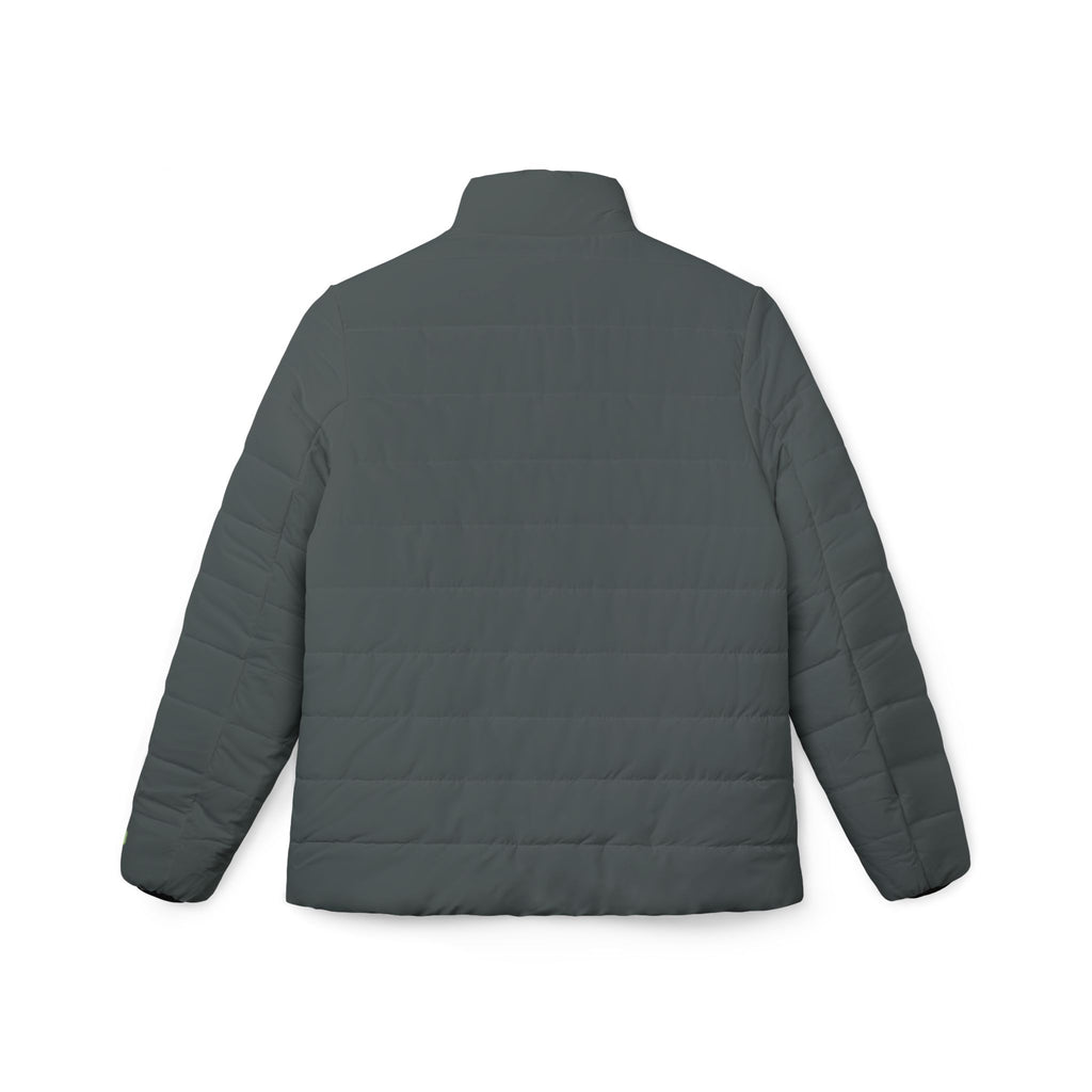 Epic Life Women’s Puffer Jacket — Reflective Green Accent AOP