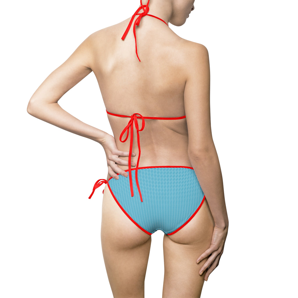 Teal Triangle Tie-Side Bikini — Women's Two-Piece Swimsuit