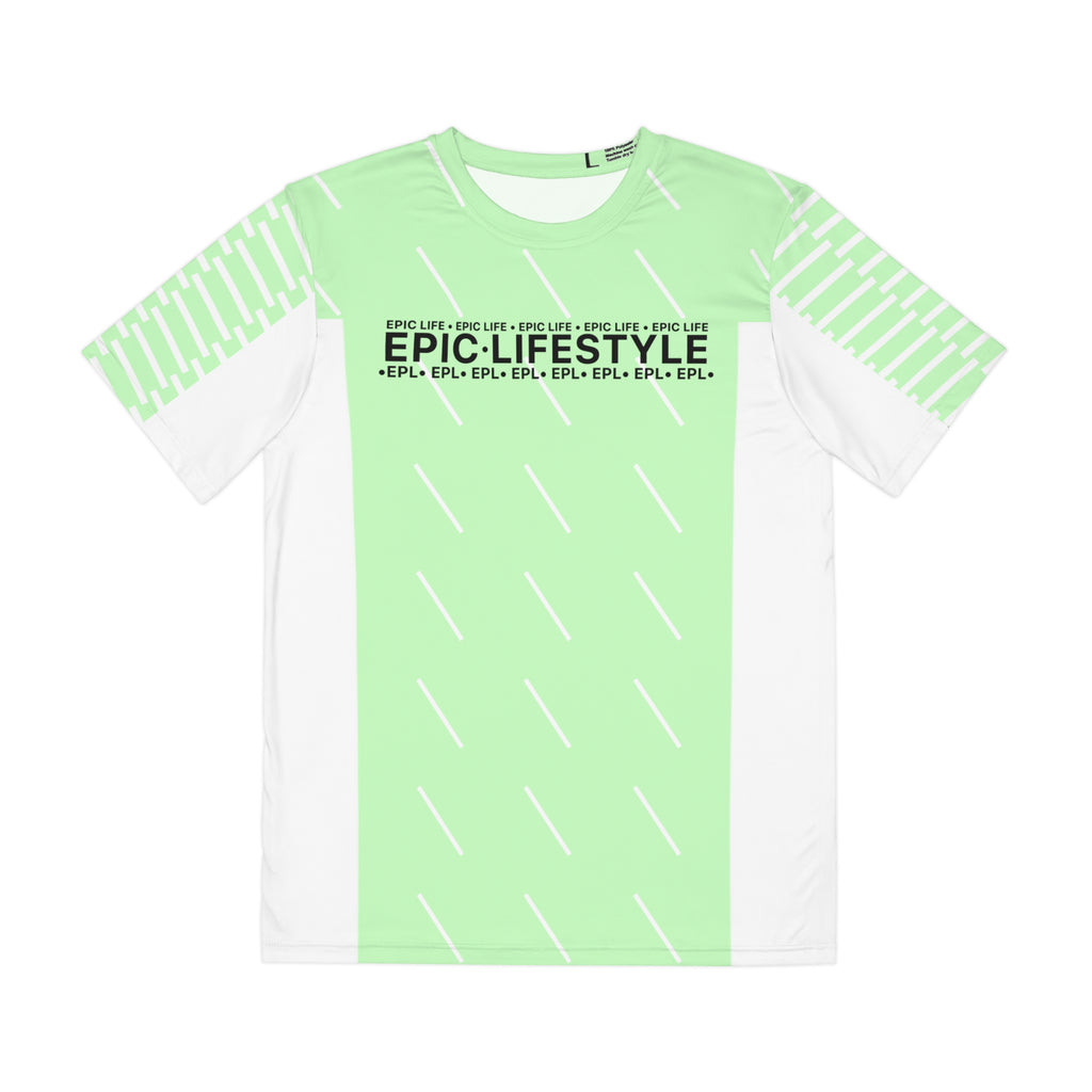 Epic Lifestyle Men’s Polyester Tee — Mint Green AOP Graphic Shirt