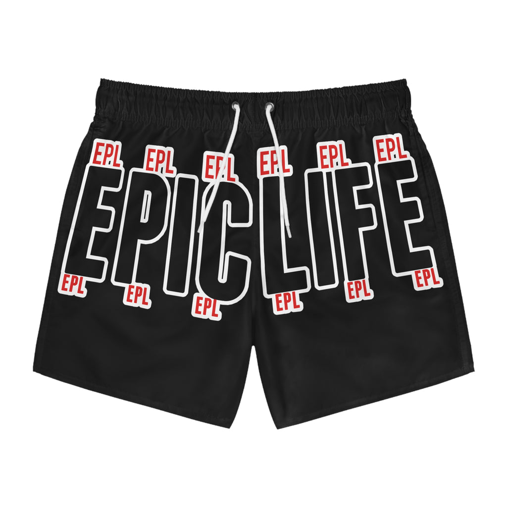 Black EPIC LIFE  Swim Trunks