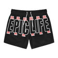 Black EPIC LIFE  Swim Trunks