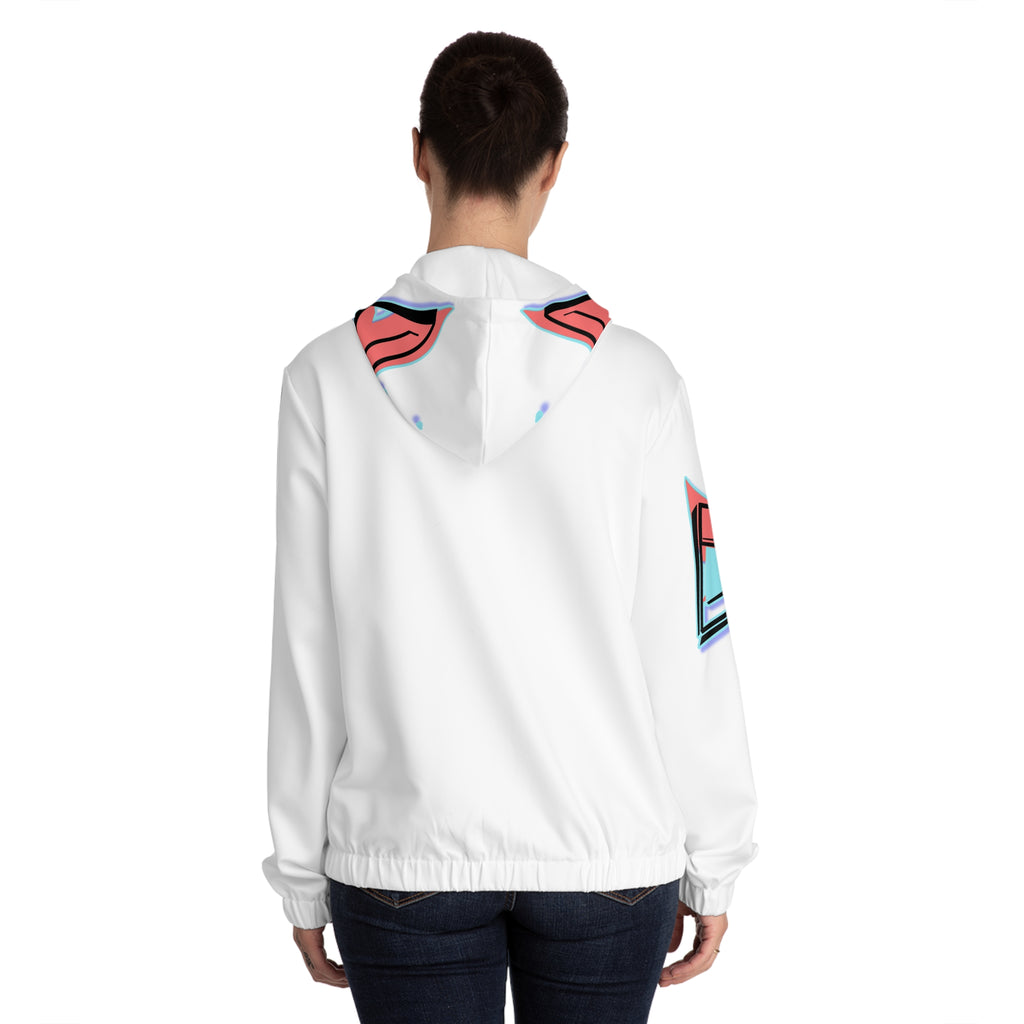 Epic Life Women’s Full-Zip Hoodie — Bold Graphic AOP Zip-Up