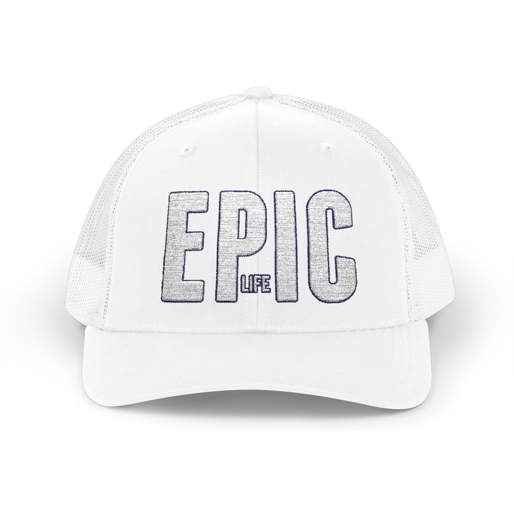 EPIC Trucker Cap — Distressed Bold Logo Snapback Hat