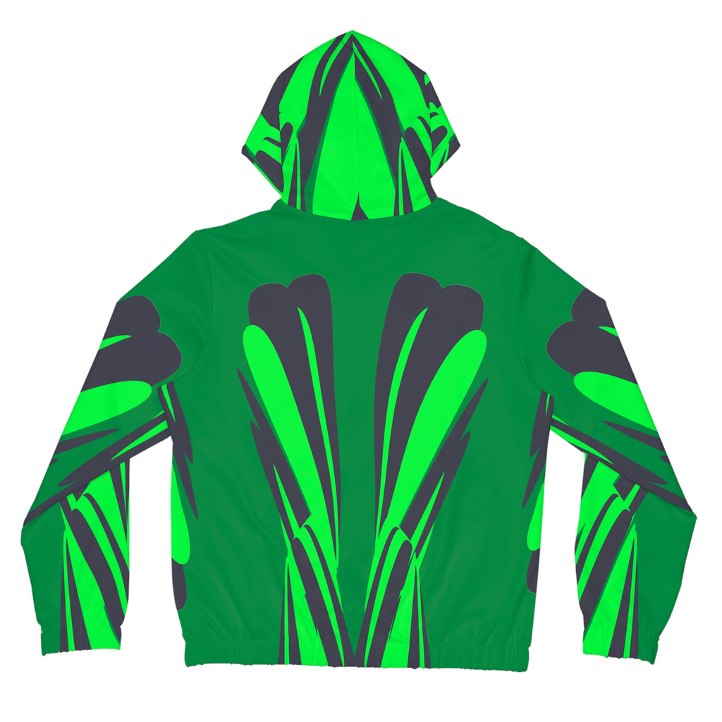 Epic Life Green Abstract Zip-Up Hoodie