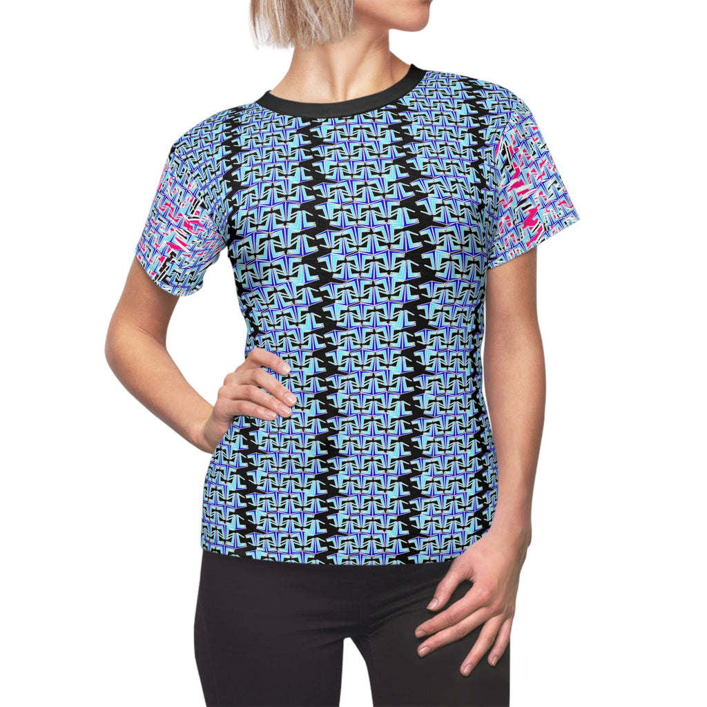 Vibrant Women's Cut & Sew Tee - Abstract Pink Design, Chic Casual Wear, Fun Summer Essentials, Gift for Fashion Lovers, Unique Graphic [...]