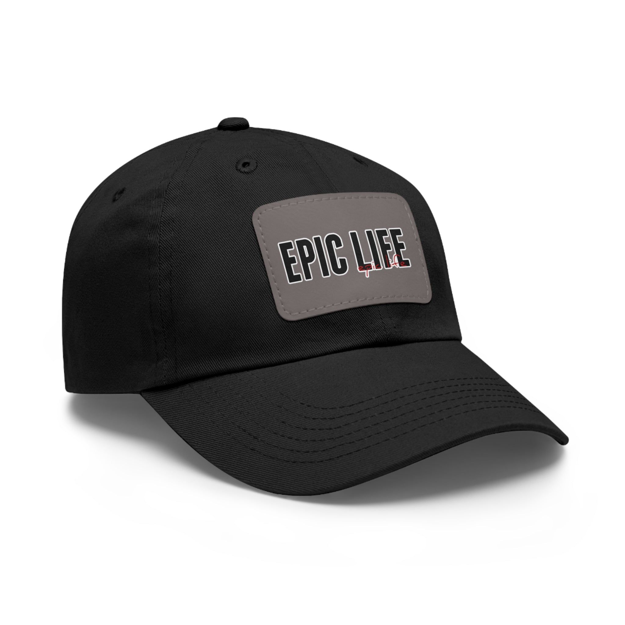 Epic Life Leather Patch Dad Hat — Casual Vintage Baseball Cap